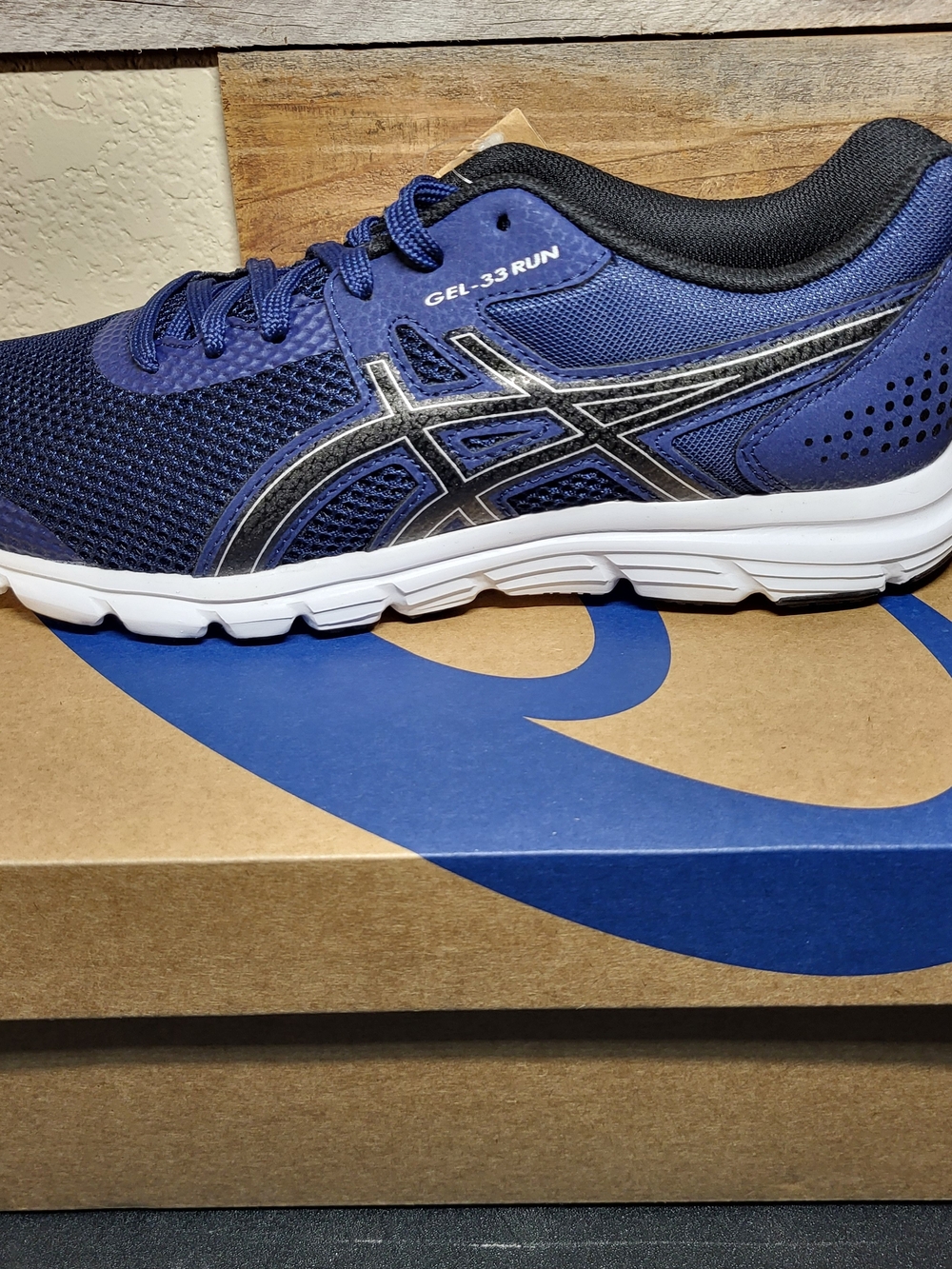 *NEW* ASICS GEL-33 Run Blue Expanse/Black Ortholite Running Sneakers Size Men 9